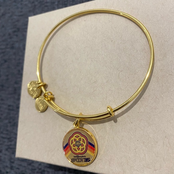 Disney Parks ALEX AND ANI D23 Epcot Center 35th Anniversary Gold Tone Bracelet - Picture 4 of 4